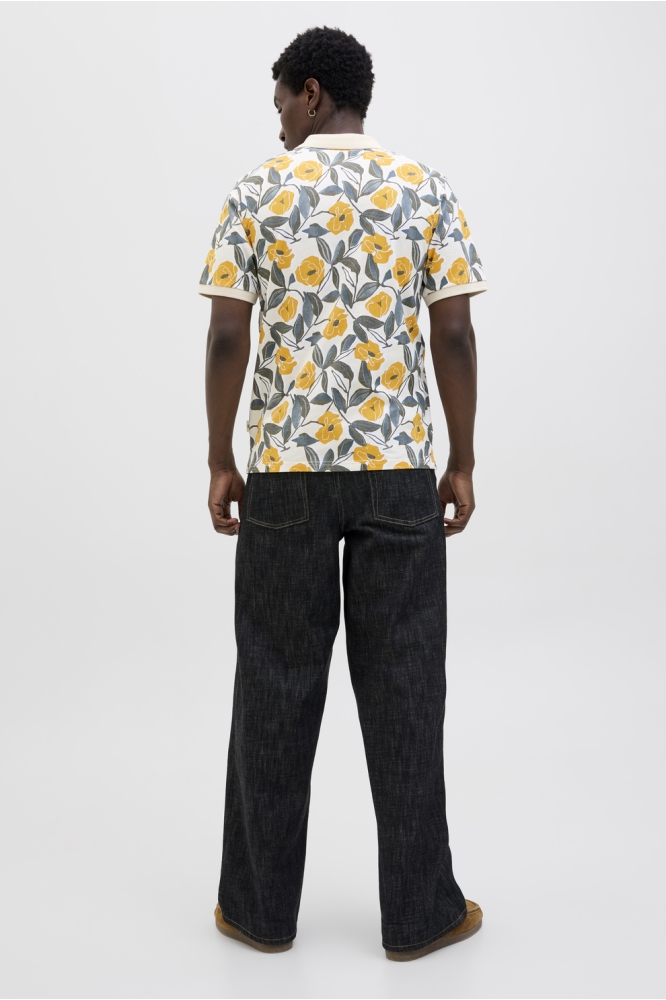 JORALMERIA AOP POLO SS 12276835 BUTTERCREAM